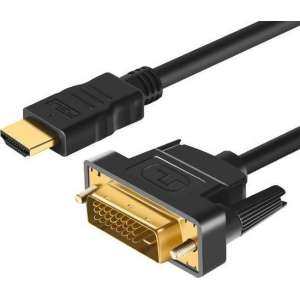 WiseGoods - Premium DVI Naar HDMI Kabel 1080P - 1M - Zwart
