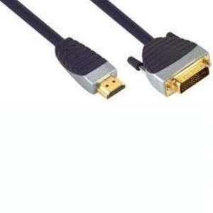 Bandridge Videokabel verguld - HDMI male naar DVI-D male - 5m - SVL1105