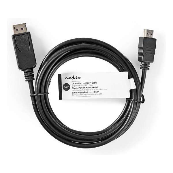DisplayPort - HDMI™-Kabel | DisplayPort Male | HDMI™-Connector | 3,0 m | Zwart