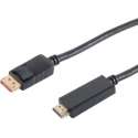 S-Impuls DisplayPort 1.4 naar HDMI 2.0 kabel (4K 60 Hz + HDR) / zwart - 1 meter