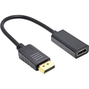 HMerch™ DisplayPort naar HDMI - DisplayPort to HDMI adapter - DP naar HDMI - DP kabel - DP naar HDMI kabel - Zwart