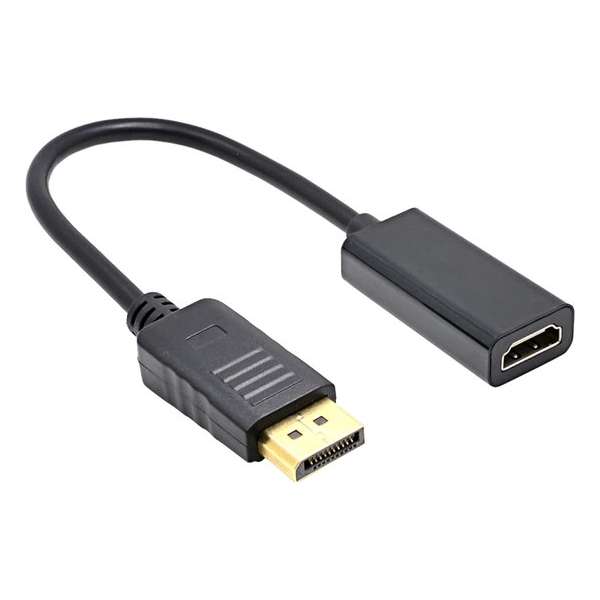 HMerch™ DisplayPort naar HDMI - DisplayPort to HDMI adapter - DP naar HDMI - DP kabel - DP naar HDMI kabel - Zwart