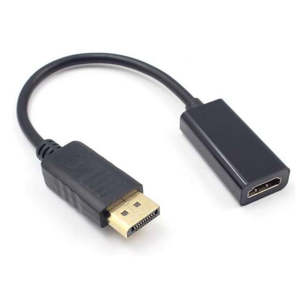 WiseGoods - Premium DisplayPort naar HDMI Adapter - Displaypoort - DP - Converter - Adapter - Zwart