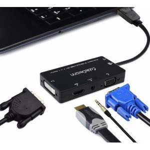 4 in 1 Display Poort naar VGA HDMI DVI Audio kabel adapter / HaverCo