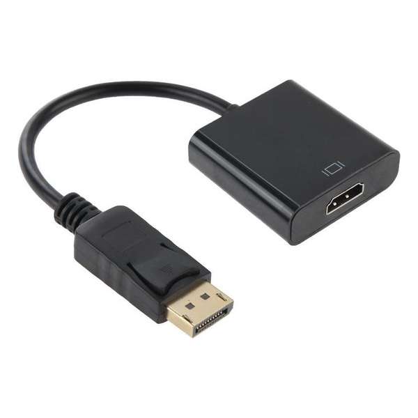 Displayport Male naar HDMI Female Adapter | Zwart / Black | 20CM
