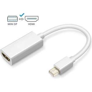 Mini Displayport Male naar HDMI Female Adapter Kabel | 20CM | Zilver / Silver