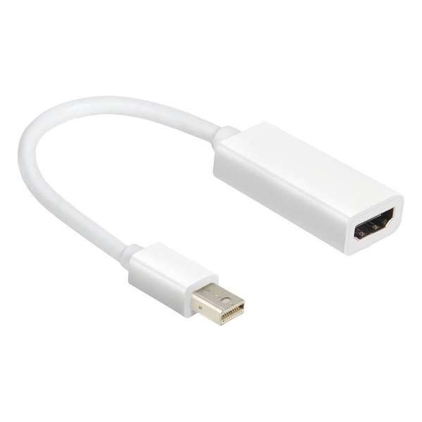 Mini Displayport Male naar HDMI Female Adapter Kabel | 20CM |Wit / White