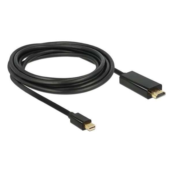 DeLOCK 83700 video kabel adapter 3 m HDMI Mini DisplayPort Zwart