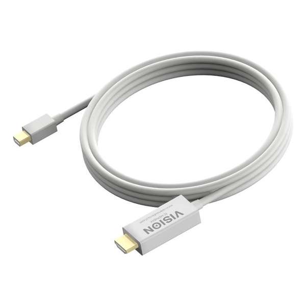 Vision Mini-DisplayPort - HDMI, 2m Mini-DisplayPort HDMI Wit kabeladapter/verloopstukje