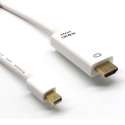 Dolphix Mini DisplayPort 1.2 naar HDMI 1.4 kabel (4K 30 Hz) / wit - 1,8 meter