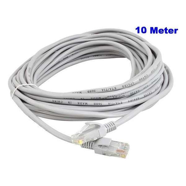 Netwerkkabel 10 meter / LAN Kabel / ISDN DSL STP UTP Kabel / CAT5E RJ45 / Internetkabel