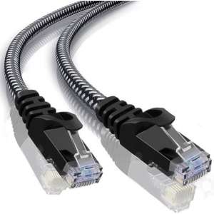 F/UTP kabel | Netwerk kabel | CAT 6 | Afgeschermd | Gevlochten mantel | CU kern | 0.5 meter | Allteq