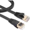 By Qubix internet kabel - 1 meter - zwart - CAT7 ethernet kabel - RJ45 UTP kabel met snelheid 1000mbps