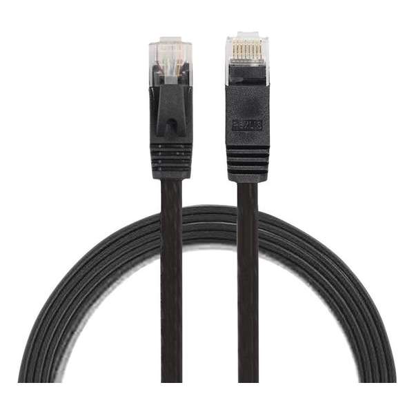 By Qubix internet kabel - 1 meter - zwart - CAT6 ethernet kabel - RJ45 UTP kabel met snelheid van 1000Mbps