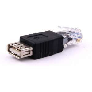 RJ45 Male LAN Ethernet naar USB Female Adapter