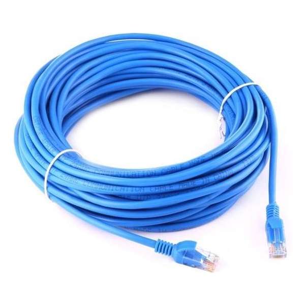 15m CAT5E Ethernet netwerk LAN internet kabel (10000 Mbit/s) - Blauw