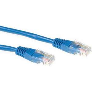 ACT CAT5E U/UTP netwerkkabel  1 meter - Blauw