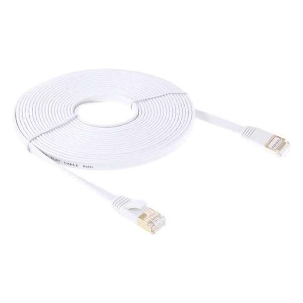 By Qubix internet kabel - 5 meter - wit -  CAT7 ethernet kabel - RJ45 UTP kabel met snelheid 1000mbps