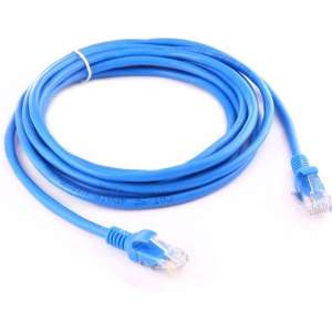internetkabel van By Qubix - 3 meter - blauw -  CAT5E ethernet kabel - RJ45 UTP kabel met snelheid van 1000Mbps
