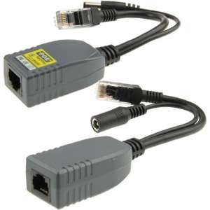 2 stk 904  4 Cores Power Over Ethernet passieve POE Splitter Injector Adapter Kabel Kit voor IP-Camera beveiligingssysteem