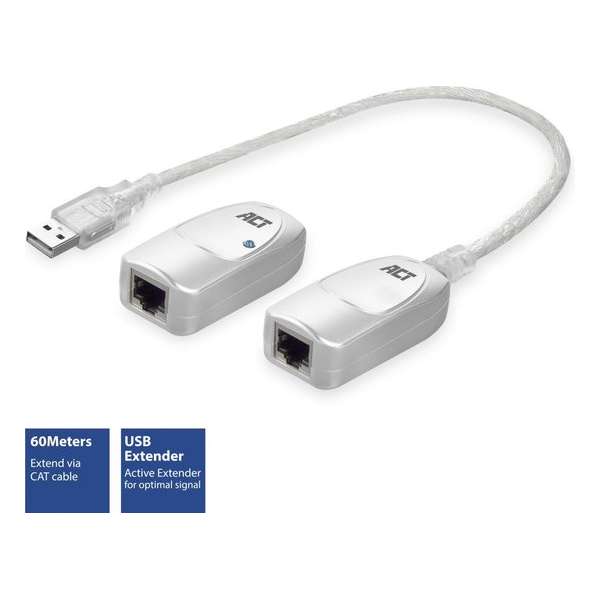 USB Extender set over UTP, extender tot 60 m - AC6060