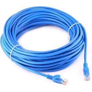 By Qubix internetkabel - 15 meter - blauw -  CAT5E ethernet kabel - RJ45 UTP kabel met snelheid van 1000Mbpss