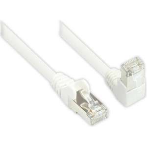 S-Impuls S/FTP CAT6 Gigabit netwerkkabel haaks/recht / wit - 5 meter