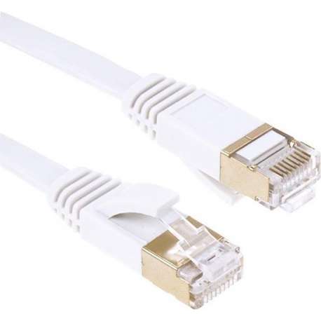 5M Ethernet Netwerk Kabel CAT7 | Gold Plated |  Wit / White |  Tot 10GBps |Snelle LAN RJ45 Kabel| Premium Kwaliteit