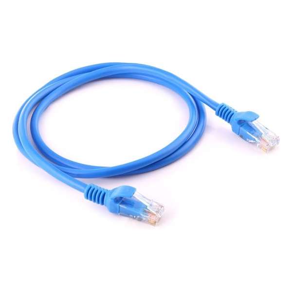 By Qubix internetkabel- 1 meter - blauw -  CAT5E netwerk kabel - RJ45 UTP kabel met snelheid van 1000Mbps