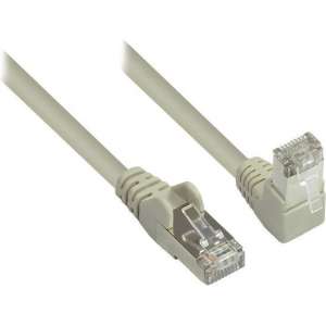 S-Impuls S/FTP CAT6 Gigabit netwerkkabel haaks/recht / grijs - 0,25 meter