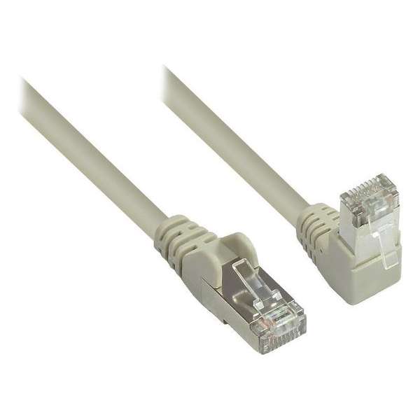 S-Impuls S/FTP CAT6 Gigabit netwerkkabel haaks/recht / grijs - 0,25 meter