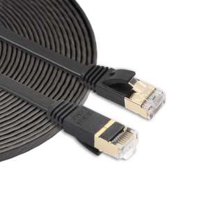 5M Ethernet Netwerk Kabel CAT7 | Gold Plated |  Black / Zwart |  Tot 10GBps |Snelle Platte RJ45 LAN Kabel| Premium Kwaliteit