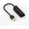 USB 2.0 - 10/100Mbps Ethernet LAN Adapter - Zwart