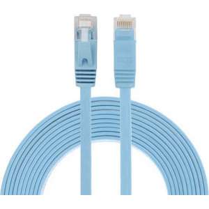 3m CAT6 Ultra dunne Flat Ethernet netwerk LAN internet kabel (1000Mbps) - Blauw