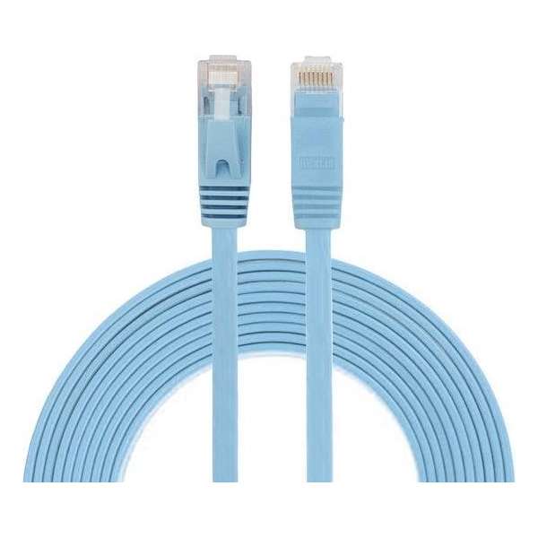3m CAT6 Ultra dunne Flat Ethernet netwerk LAN internet kabel (1000Mbps) - Blauw
