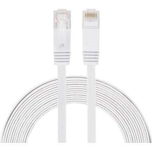 3M Ethernet Netwerk Kabel CAT6 | Gold Plated |  Wit / White |  Tot 1GBps | Platte RJ45 LAN Kabel| Premium Kwaliteit
