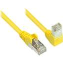 S-Impuls S/FTP CAT6 Gigabit netwerkkabel haaks/recht / geel - 0,50 meter