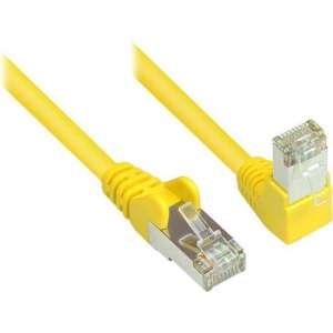 S-Impuls S/FTP CAT6 Gigabit netwerkkabel haaks/recht / geel - 0,50 meter