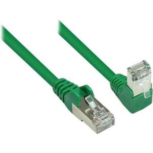 S-Impuls S/FTP CAT6 Gigabit netwerkkabel haaks/recht / groen - 1 meter