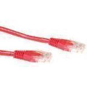 Cat6A UTP patchkabel- Kabel: UTP CAT6A- Kleur: Rood- Connectoren: RJ-45- Contacten: 50 goud- Mantel: PVC