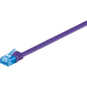 Wentronic 96346 5m Cat6a U/UTP (UTP) Violet, Blauw netwerkkabel