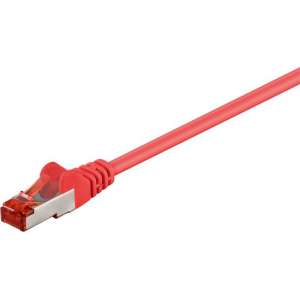 Goobay S/FTP CAT6 Gigabit netwerkkabel / rood - LSZH - 25 meter
