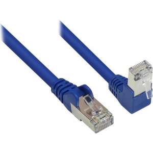 S-Impuls S/FTP CAT6 Gigabit netwerkkabel haaks/recht / blauw - 2 meter