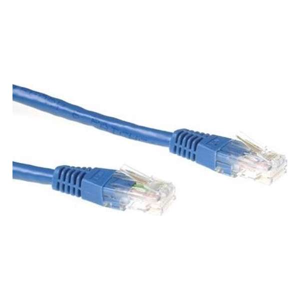 ACT CAT6A UTP 0.5m netwerkkabel 0,5 m U/UTP (UTP) Blauw
