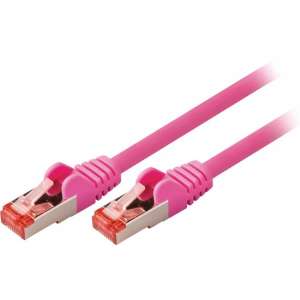 Valueline VLCP85221P300 netwerkkabel 30 m Cat6 S/FTP (S-STP) Roze