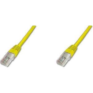 Digitus Patch Cable, UTP, CAT5E 1.0m netwerkkabel 1 m Geel