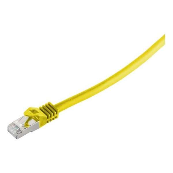S-Impuls S/FTP CAT7 10 Gigabit netwerkkabel / geel - LSZH - 0,25 meter