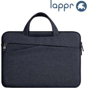 LAPPR® - Laptophoes - Laptopsleeve katoen - Laptoptas - Duurzaam - Bestseller – 16/17 inch - Blauw