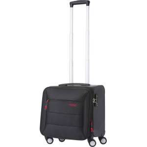 TravelZ Laptop Trolley 14 inch | Sportieve hybride (Hard-Softcase) Handbagage| TSA-slot| Dubbele Wielen
