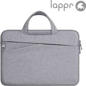 LAPPR® - Laptophoes - Laptopsleeve katoen - Laptoptas - Duurzaam - Bestseller - 13,3/14 inch - Grijs